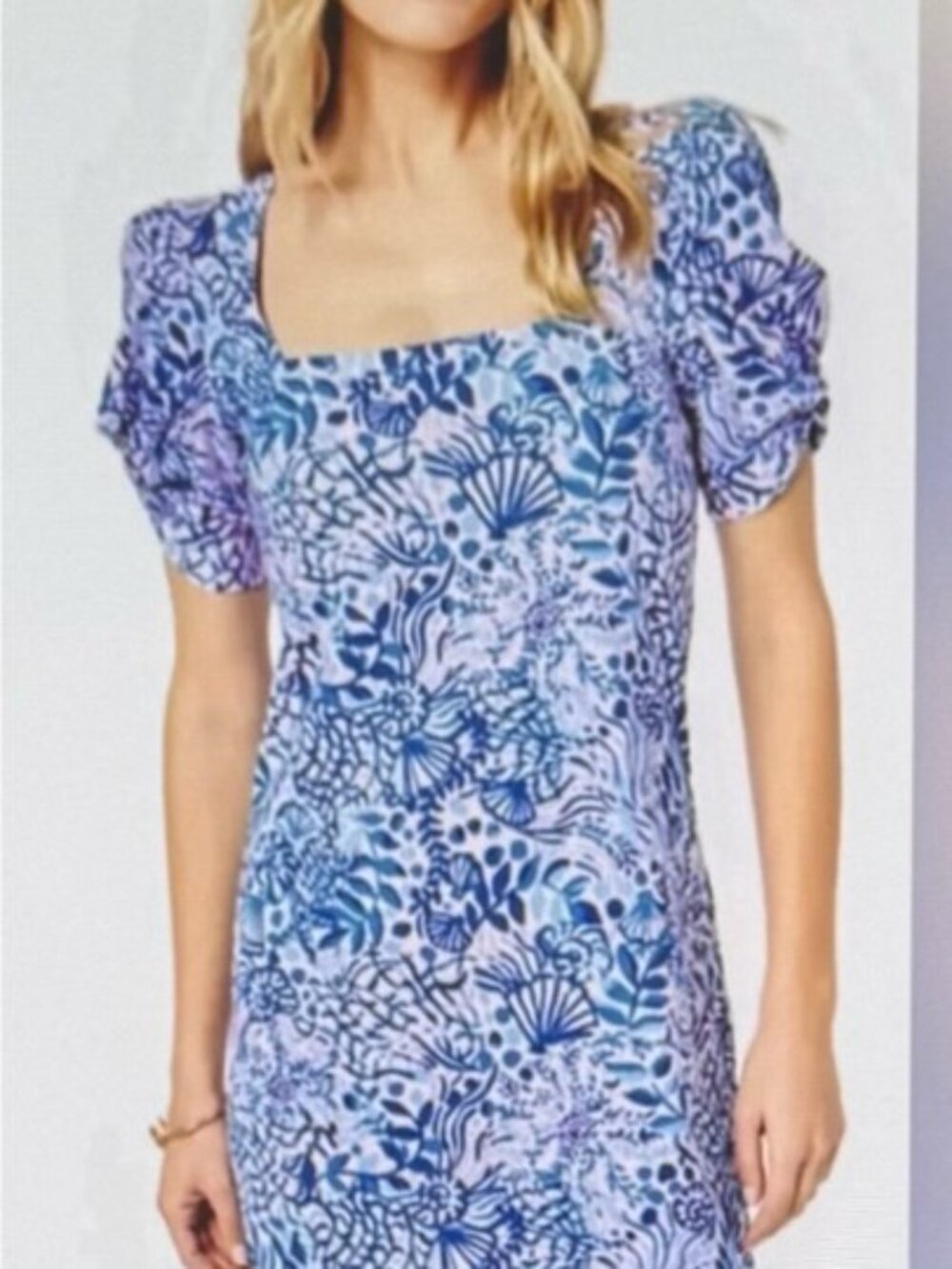 Lilly Pulitzer Blue and Pink Women's Dress, S, NWOT